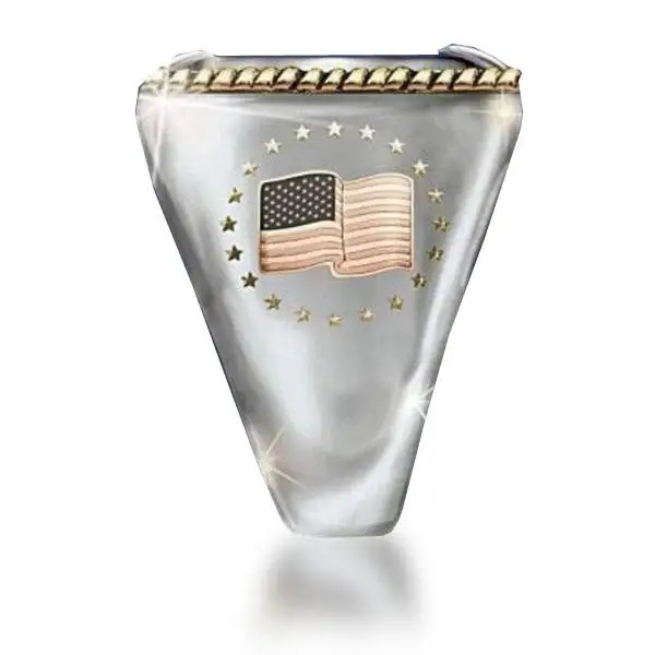 BAGUE MILITAIRE USA (ARGENT) - Image 3