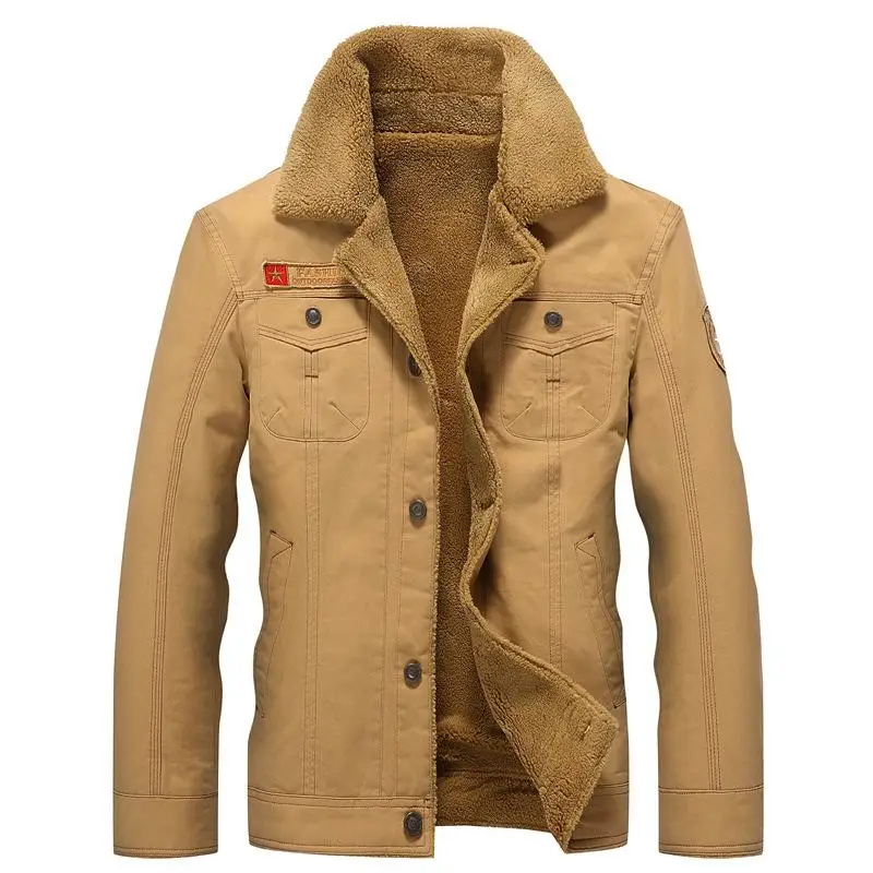 BLOUSON MILITAIRE AVEC FOURRURE BEIGE - Image 3