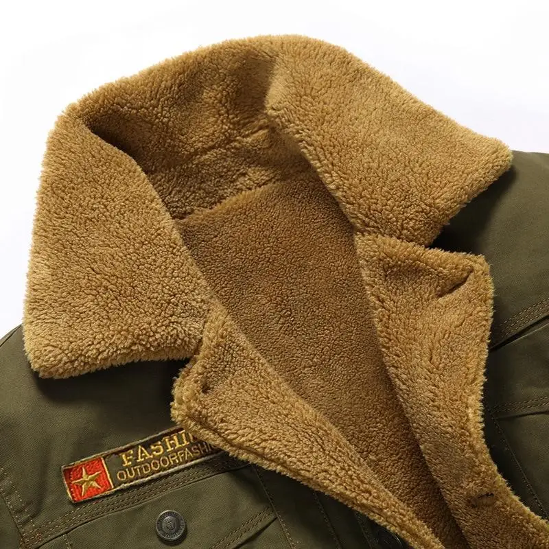 BLOUSON MILITAIRE AVEC FOURRURE BEIGE - Image 4