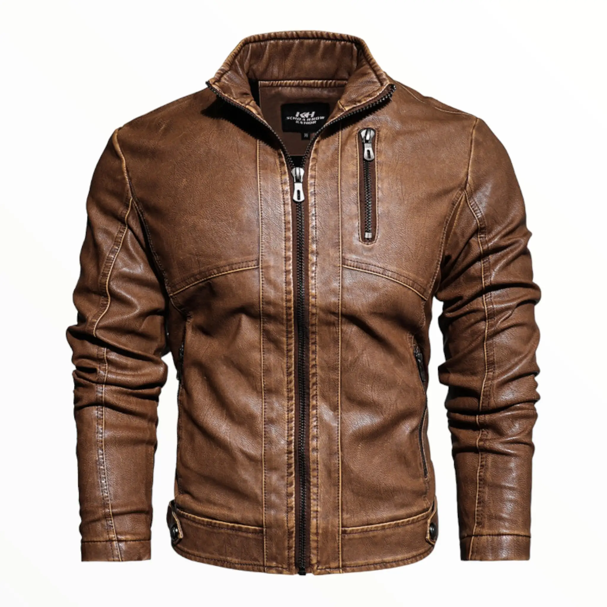 BLOUSON MILITAIRE EFFET CUIR ITALIEN - Image 12