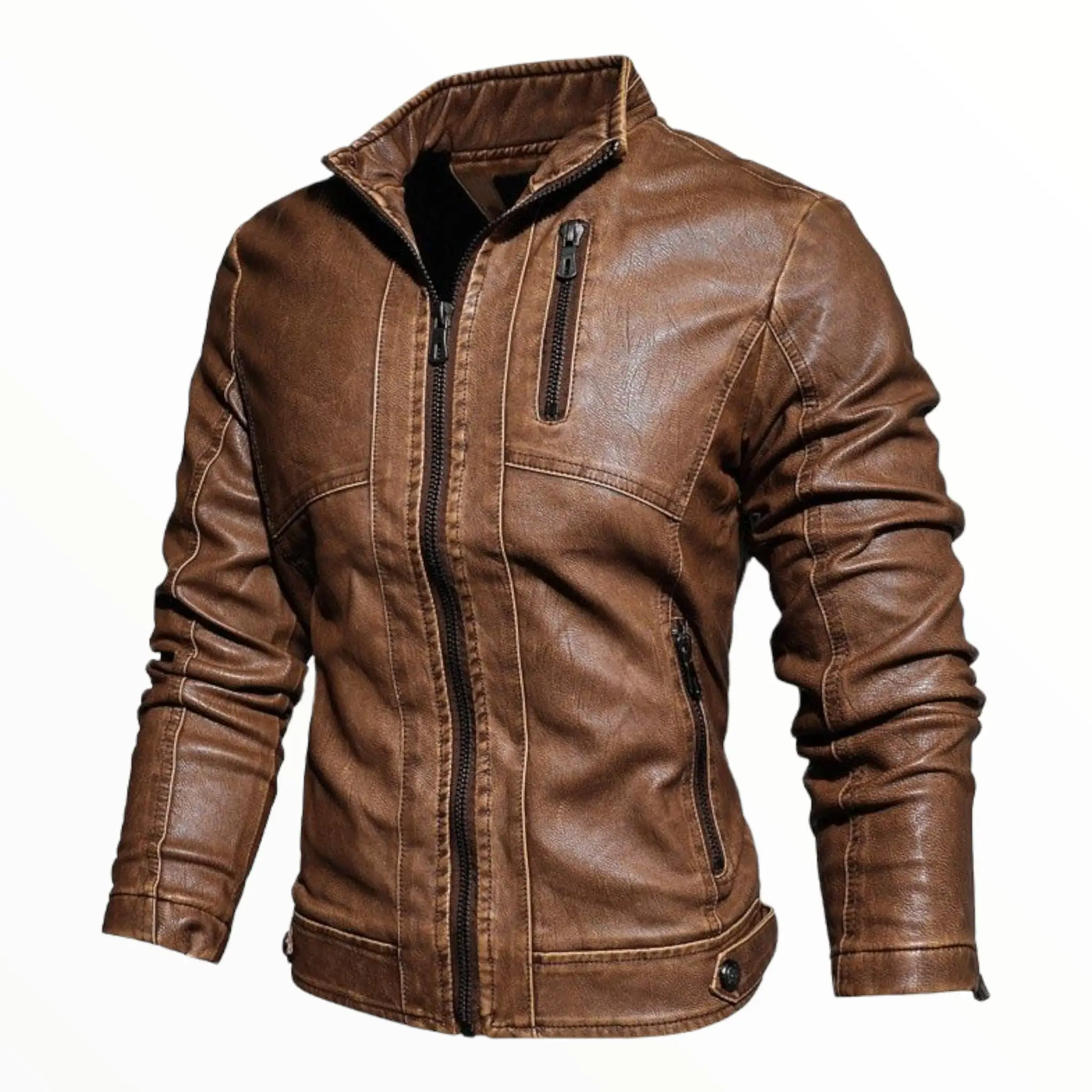 BLOUSON MILITAIRE EFFET CUIR ITALIEN - Image 13