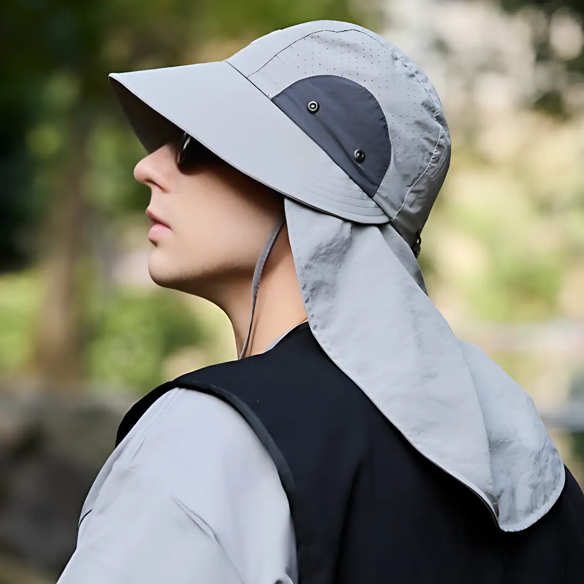 Chapeau anti uv protection cou randonnée - Image 11
