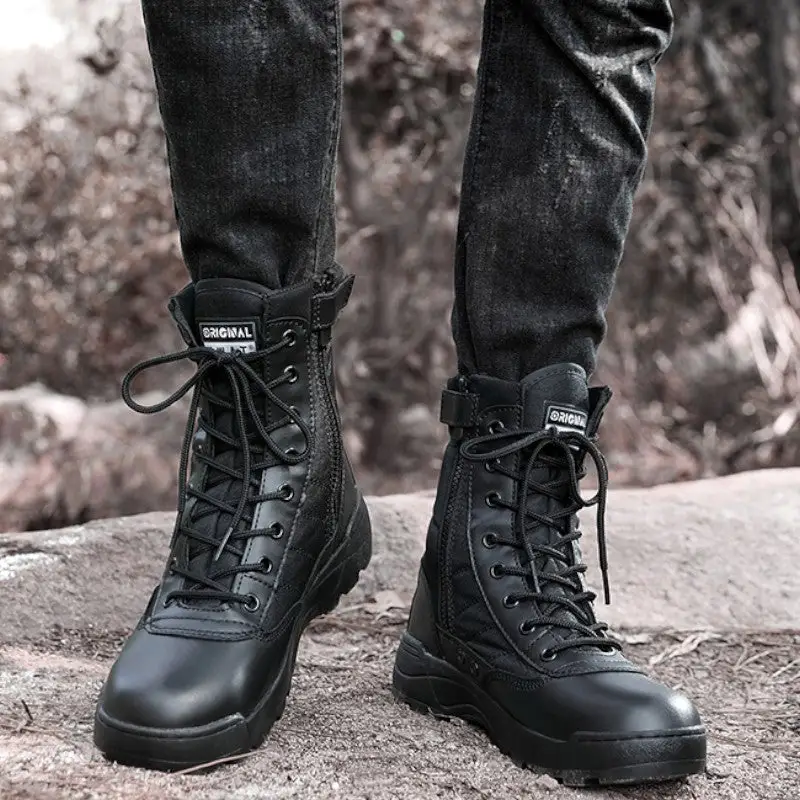 Chaussures noires militaires - Image 11