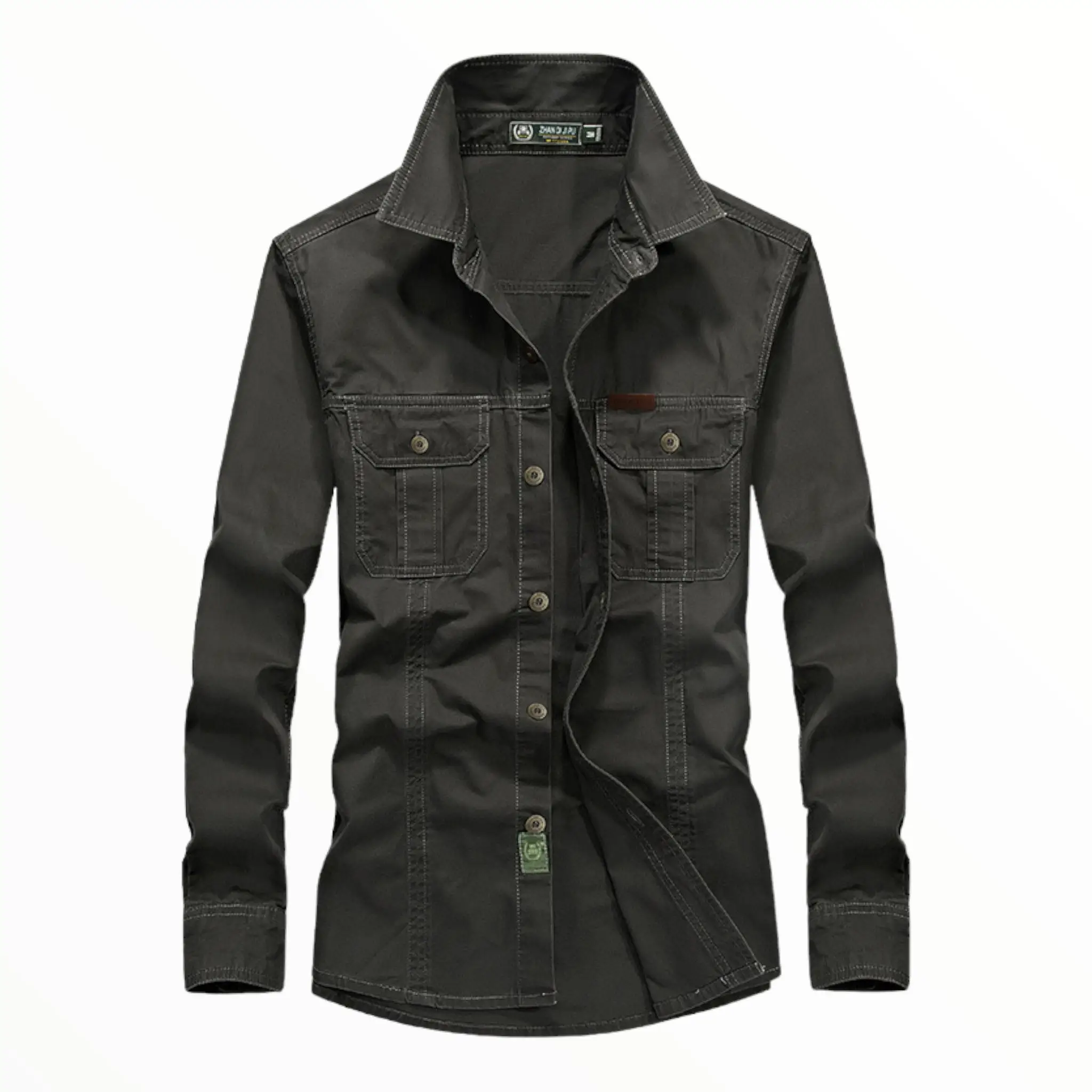 CHEMISE MILITAIRE A DOUBLE POCHES - Image 11