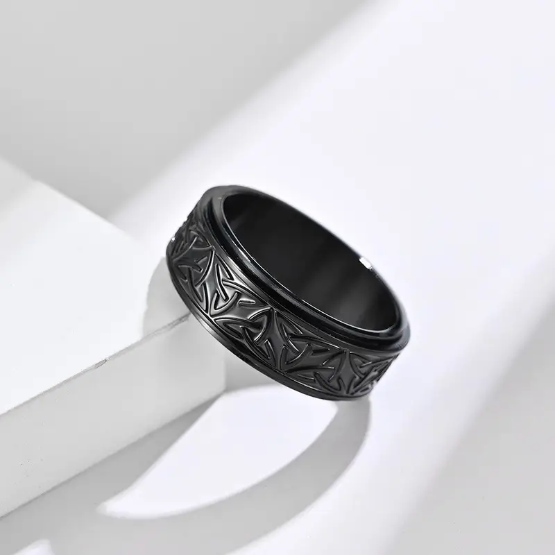 Chevaliere homme argent initiale - Image 7