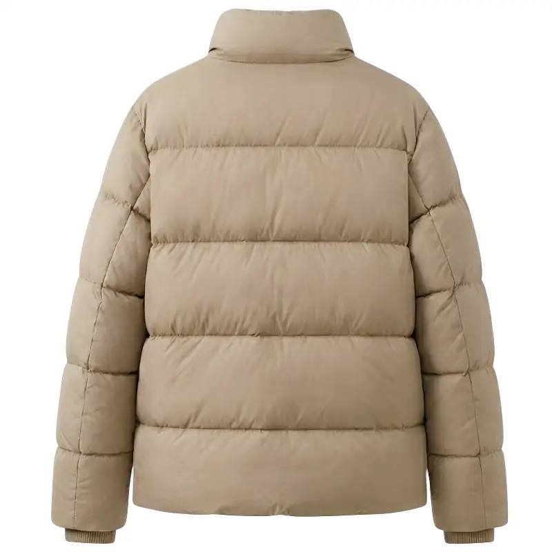 Doudoune beige femme mi longue - Image 2