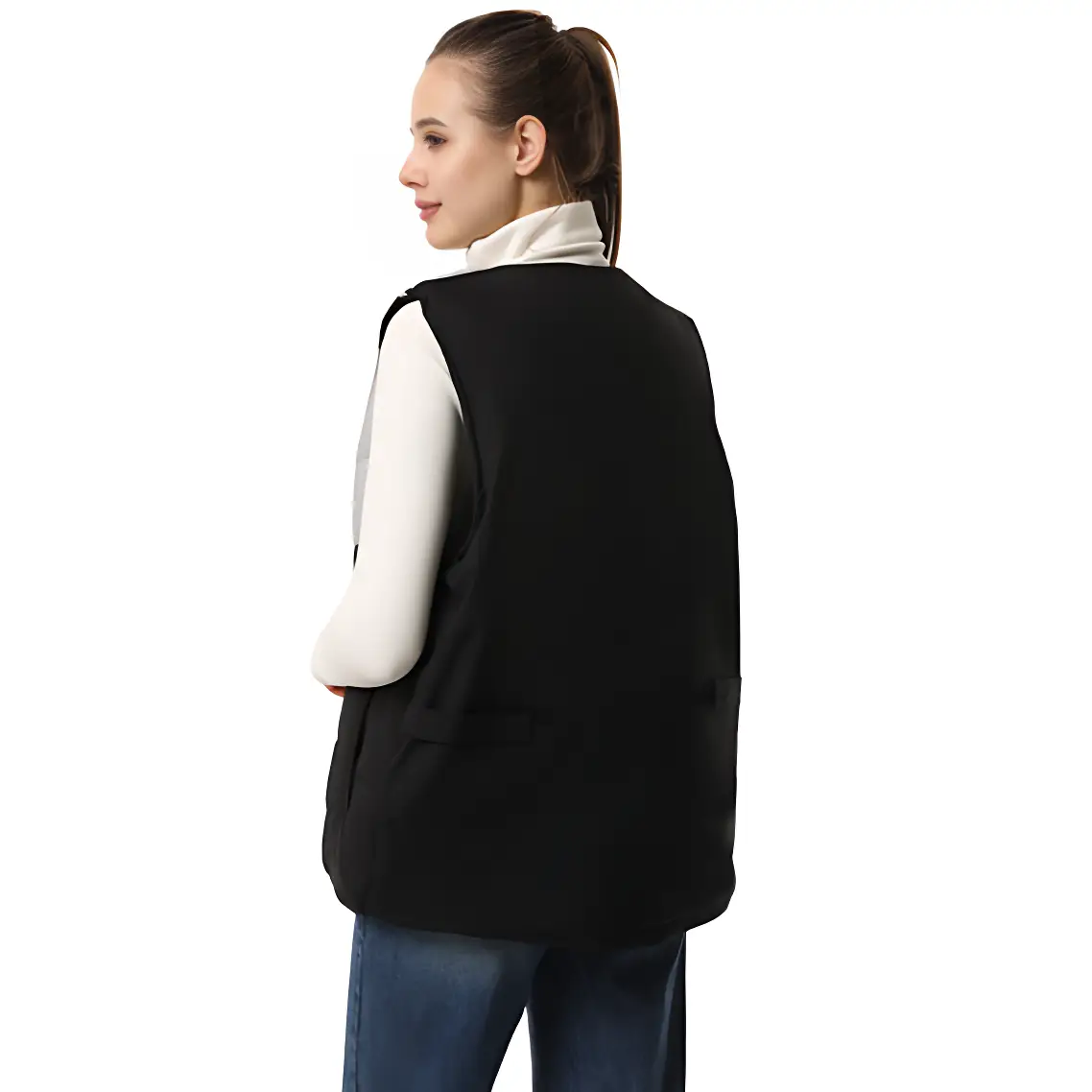 Doudoune gilet chauffante femme grise - Image 6