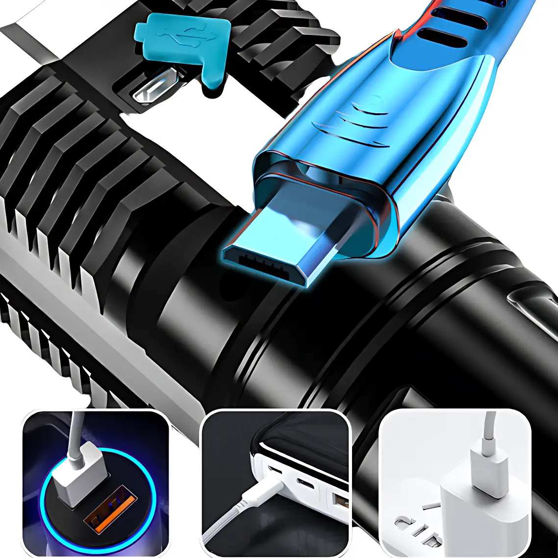 Lampe torche led rechargeable 1000 lumens - Image 8