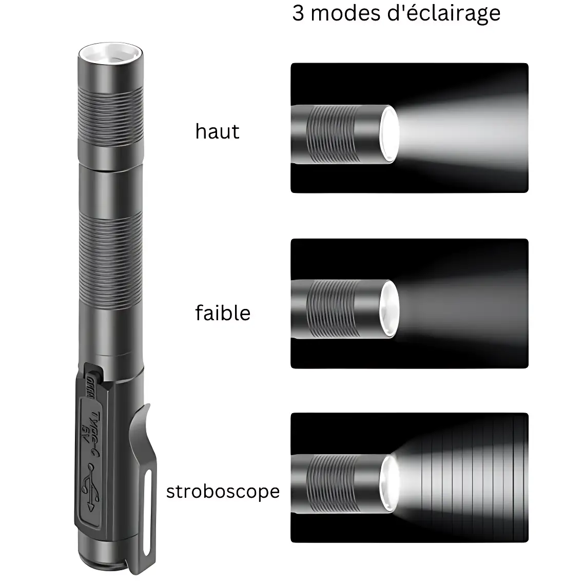 Lampe torche stylo rechargeable - Image 7
