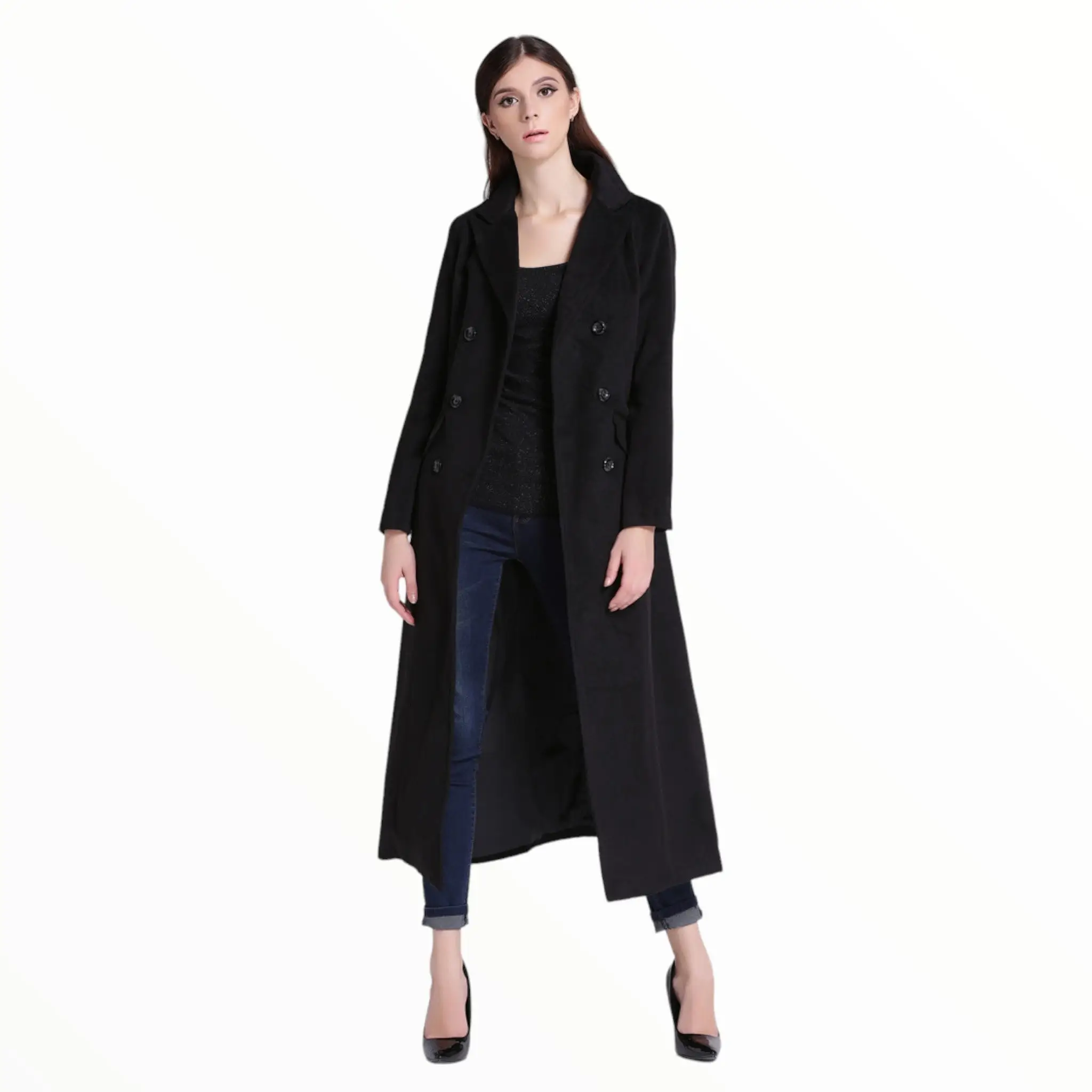 Manteau long militaire femme - Image 3