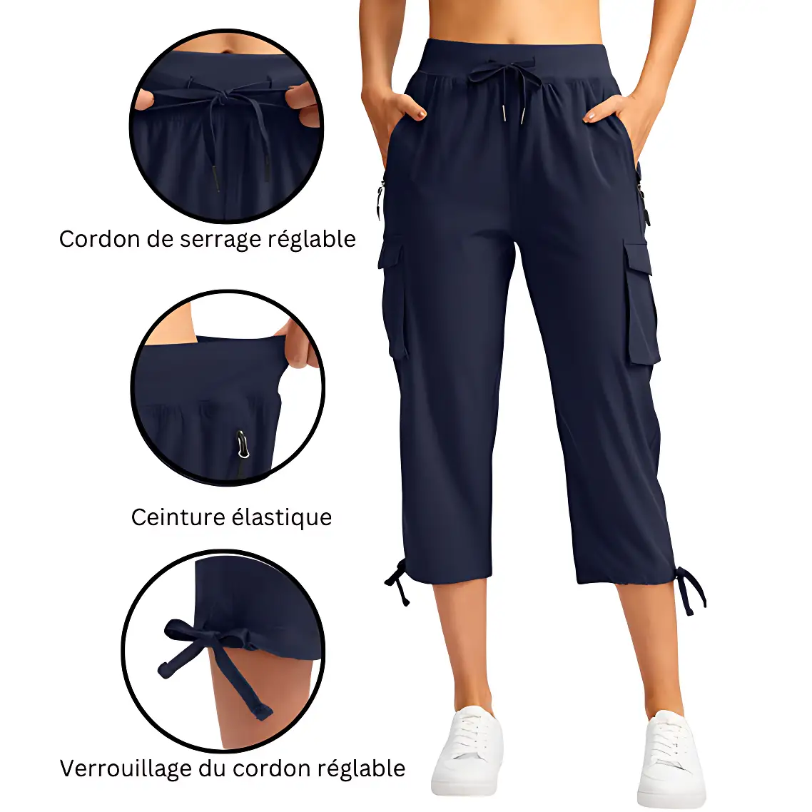 Pantalon 3/4 randonnée femme - Image 3