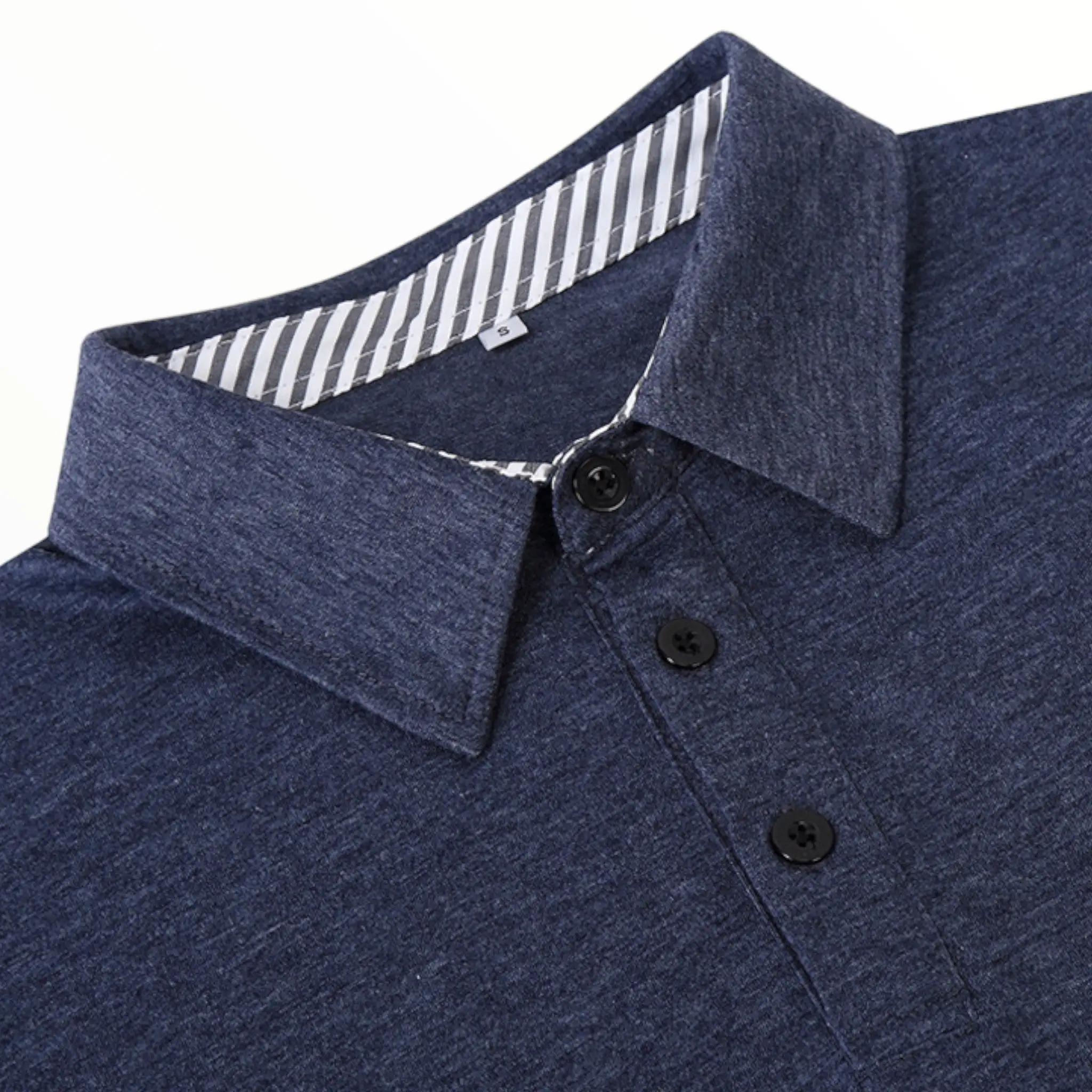 Polo bleu marine manches longues - Image 4