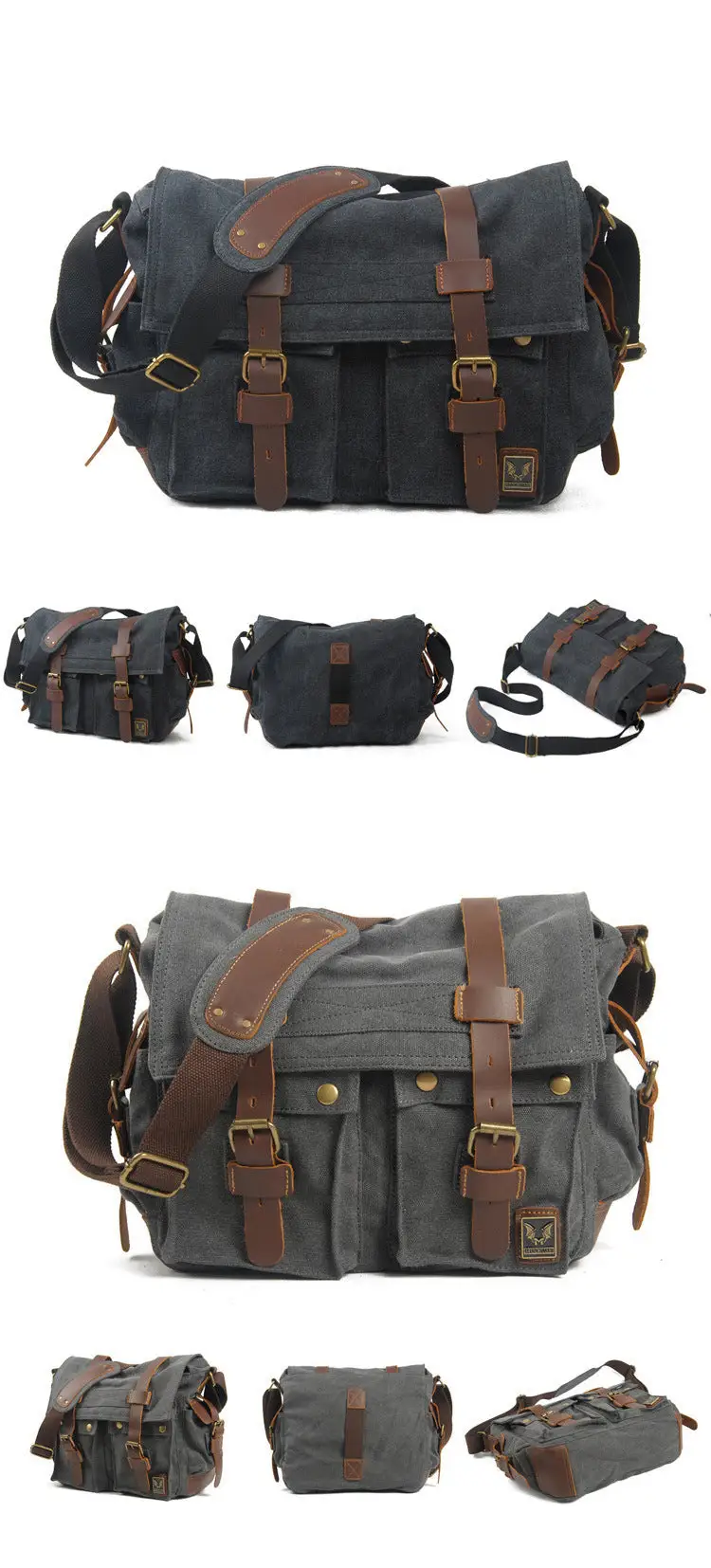SAC MILITAIRE VINTAGE EN TOILE - Image 6