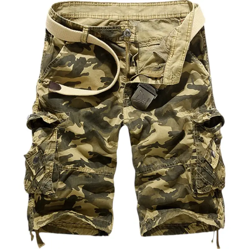 SHORT MILITAIRE - CAMOUFLAGE ROUGE - Image 8