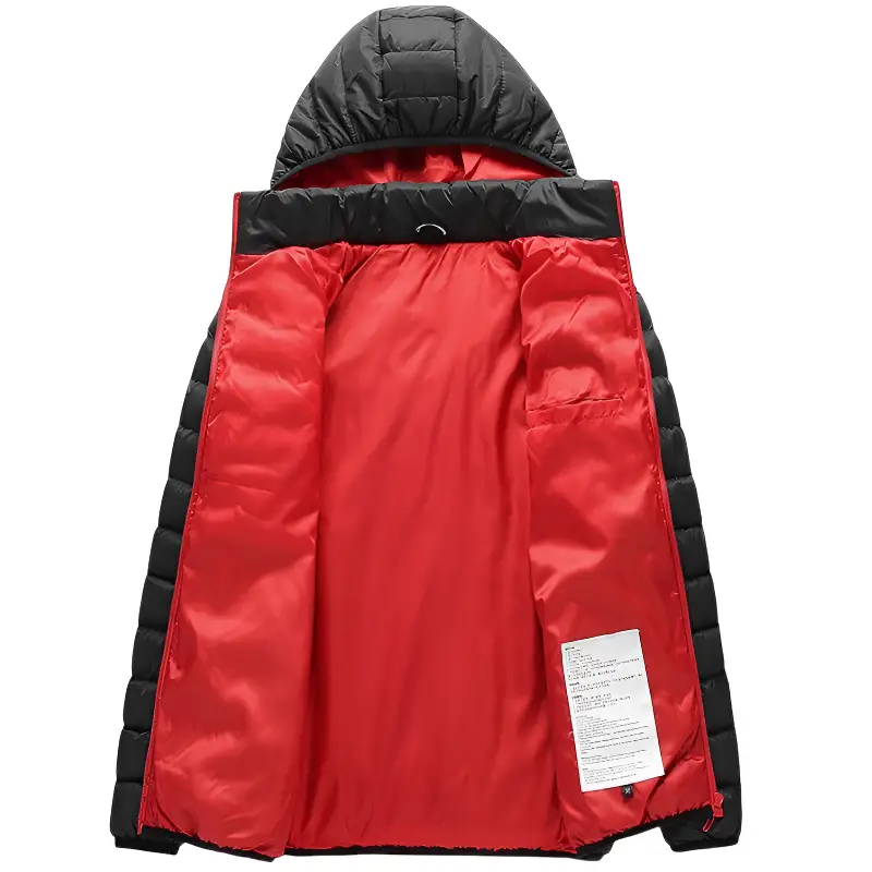 Veste chauffante 11 zones noire et rouge avec double commande - Image 4