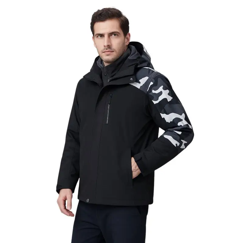 Veste chauffante camouflage multicolore - Image 3