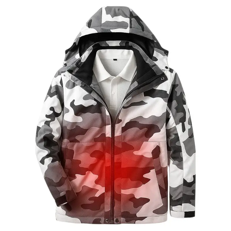 Veste chauffante camouflage multicolore - Image 5