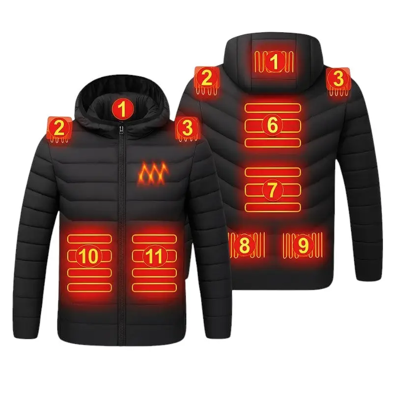 Veste chauffante usb femme 11 zones - Image 12