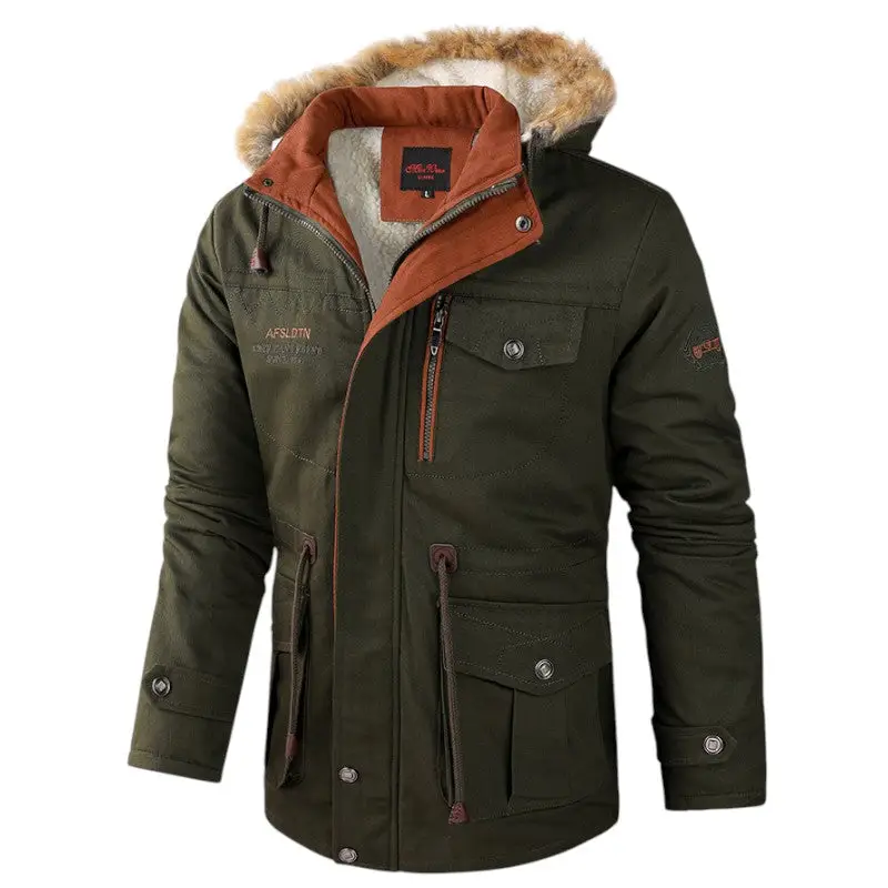 Veste militaire fourrure homme - Image 13