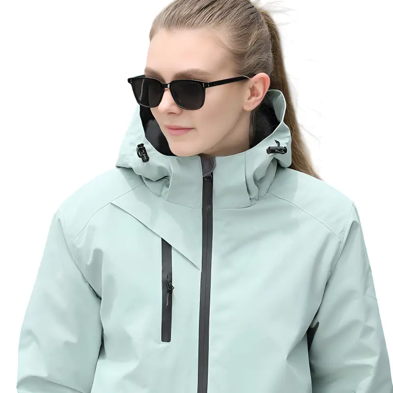 Veste randonnée imperméable vert menthe - Image 3