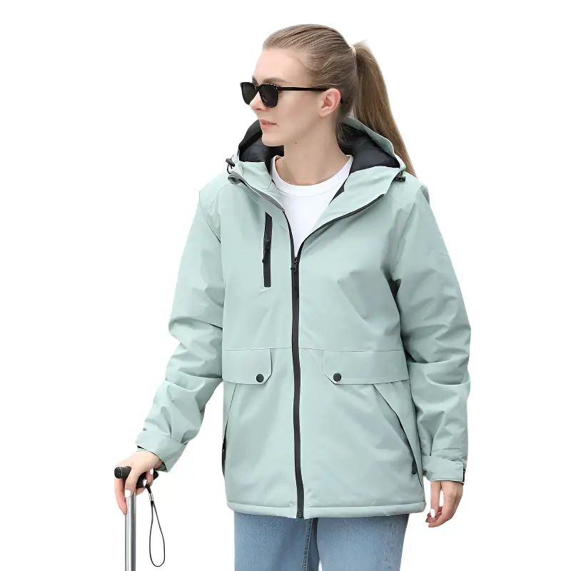 Veste randonnée imperméable vert menthe - Image 4