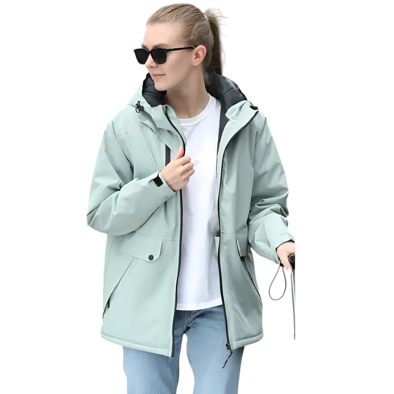 Veste randonnée imperméable vert menthe - Image 5
