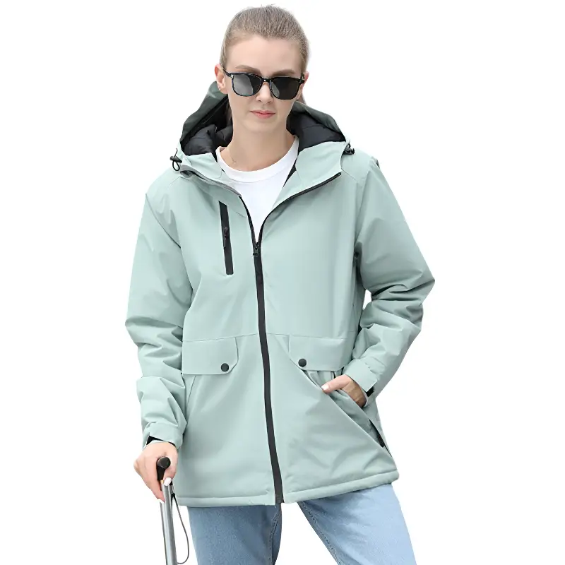 Veste randonnée imperméable vert menthe - Image 6