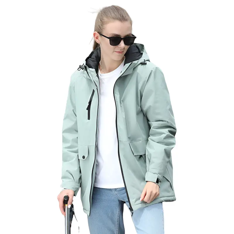 Veste randonnée imperméable vert menthe - Image 8